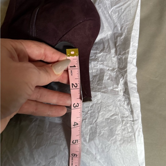Nine W. Plum Tall Heeled Boots - Picture 7 of 14